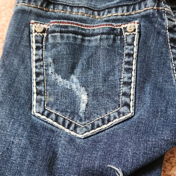 Vigoss Blue Jean Shorts Distressed Cut-Off Hem - Picture 4 of 11